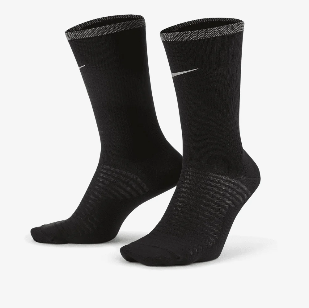 NWT Nike Unisex Spark Dri-FIT Running Crew Socks Black Size Large (DA3584-010)